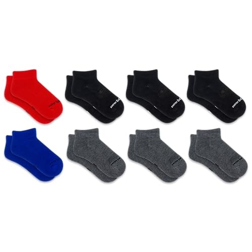 New Balance Kids Performance Cushioned Low Cut Socks 8 Pair Pack, Black, Medium3