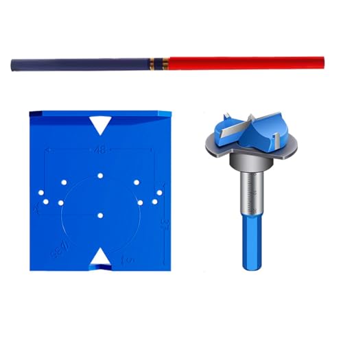 35mm hinge fixture kit, woodworking tool brick hinge drilling router fixture, suitable for cabinet door and household door panel installation