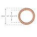 X AUTOHAUX 20pcs Copper Washer Flat Sealing Gasket Ring Spacer for Car 19 x 26 x 1.5mm