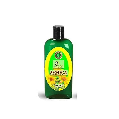 Arnica Oil - Extract Concentrated (1:2) Extra Strength - Natural Organic Muscle Joint Pain Relief, Bruises Treatment, Deep Tissue Massage Oil, Sore Neck Back Legs, Sprains - by ARNICAmfort - 4 fl oz