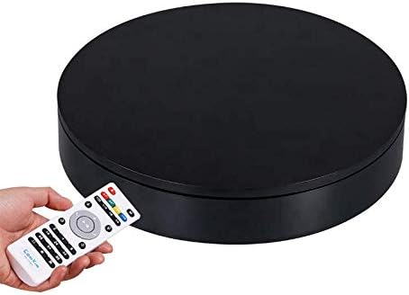 ComXim Professional Black 360 Degree Rotating Turntable for Product Photography, 88LB Load Bearing, 12.6in Diameter, Automatic Remote Control to Control Angle,Speed and Direction
