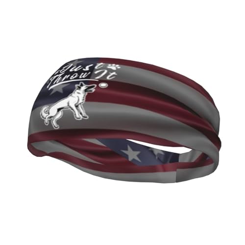 Just Throw It German Shepherd Dog Lover Sports Sweatband Fashion Headband Wristband for Workout Sports2