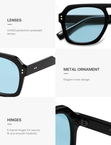 Image of SOJOS Retro Polarized Aviator Sunglasses Womens Mens SJ2385