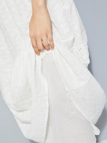 Image of Max Women's Cotton Midi URB N Schiffli Skirt