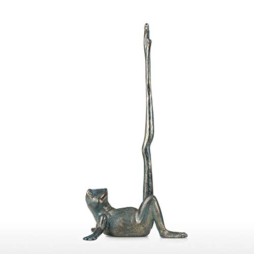 Frog Paper Towel Holder Animal Toilet Paper Roll Holder Antique Cast Iron Organizer Cast Iron Paper Towel Stand - Image 7