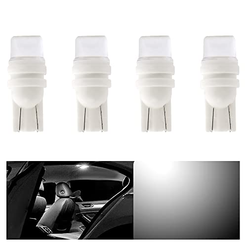OtpOutopa Guage Cluster Speedometer Light Bulbs Super Bright 194 192 168 2825 2827 921 LED Bulbs T10 2835 1SMD Led Dashboard Dash Cluster Speedmeter Instrument Panel LED Light Bulbs (White,4PCS)