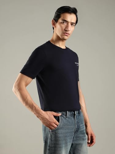 Image of Solid Regular Fit Cotton T-Shirt