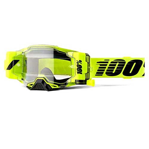 Desconocido Gafas de Ciclismo 100% Armega Forecast, Amarillo/Negro, Lente Transparente