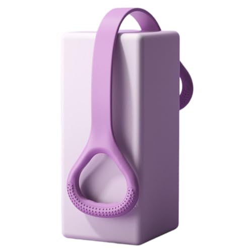 Cur8trend Figure 8 Resistance Bands with Handles for Arms Back Shoulders 20LB Silicone Exercise Bands for Full Body Workout Yoga Stretching Posture Correction Women Men(Light Purple)