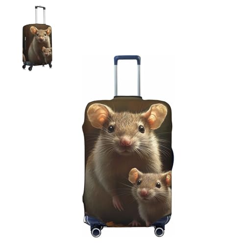 Luggage Cover Elastic Suitcase Cover Protector Mother and child rats Luggage Covers Travel Suitcase Covers Carry On Luggage Sleeve Suitcase Baggage Cover for Adult Travel