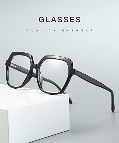 Image of Oversized Blue Light Glasses for Women Men, Anti Eye Strain Computer Glasses for Reading /Gaming