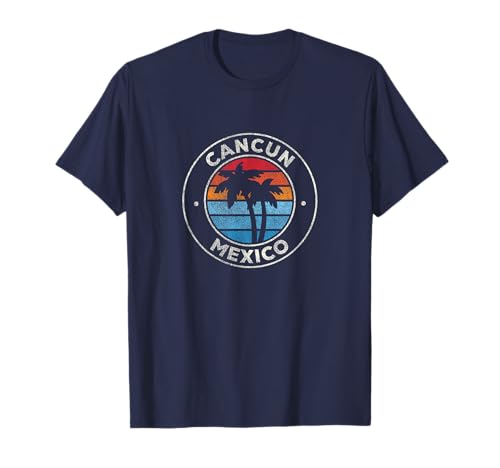 Cancun Mexico Vintage Graphic Retro 70s T-Shirt