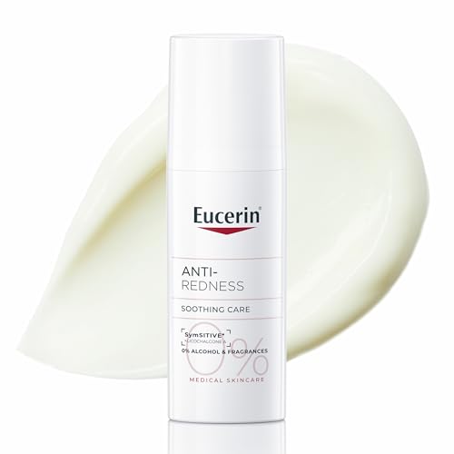 Eucerin AntiRedness Soothing Care Night and Day Cream 50ml, Face Moisturiser for Hypersensitive and Redness-Prone Skin, Rich Anti-Redness Face Cream, Fragrance-Free Formula