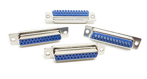 6 sets conector DB25 hembra con capuchas plásticas miniatura 3