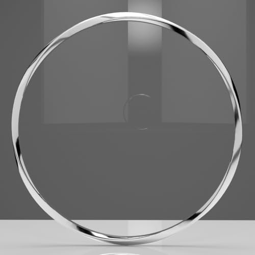 10K White Gold 2MM Twisted Square Eternity Stackable Wedding Band Ring3