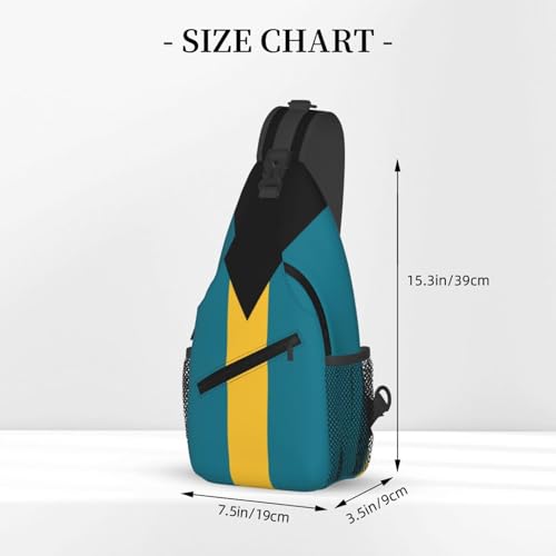 ASYG Bahamas Sling Bag Bahamas Flag Shoulder Bag Bahamas Crossbody Chest Daypack Casual Backpack Bag for Bahamian3