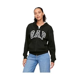 GAP womens Logo Hoodie Hooded Full Zip Sweatshirt