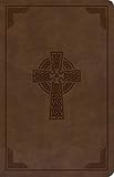 CSB Large Print Personal Size Reference Bible, Brown Celtic Cross LeatherTouch, Indexed