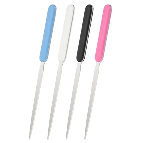 Ouvre-lettres en acier inoxydable PATIKIL (Lot de 4) avec poignée légère multicolore