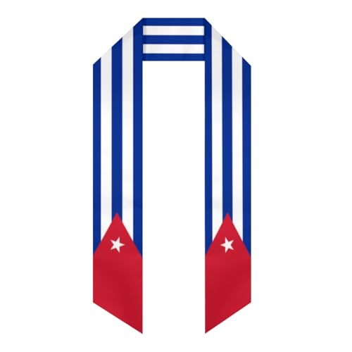 Cuba Flag Graduation sash Thickened sash flag graduation stole for International Student flag scarf