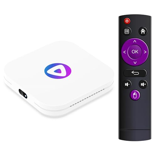 Caja Android 13.0 TV Box, Dispositivo de Transmisión 4K Ultra HD con HDR10+, 4GB RAM + 32GB ROM, WiFi 5 Doble Banda 2.4G & 5G, BT 4.0, RK3528 Quad Core, Reproductor Multimedia Inteligente para TV