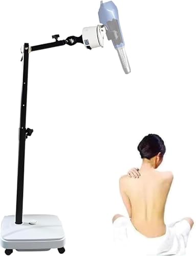 JuanNest 70-130 Cm Soporte para Dispositivo De Terapia De Ondas De Terahercios,Soporte Giratorio Eléctrico, Ajuste De Altura, Rotación De 360°,Rodillos De Base para Centros De Rehabilitación,Cuidado