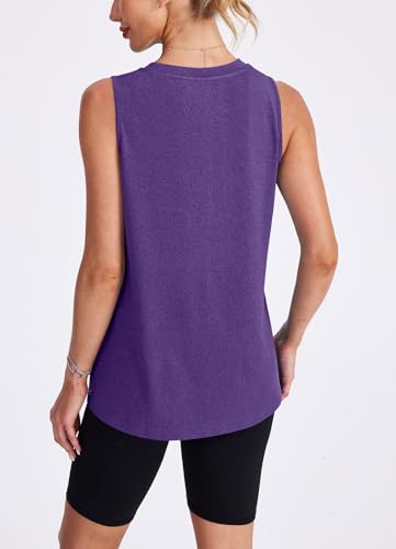 Image of Womens Workout Tank Tops Lightweight Sleeveless Shirts for Women Loose Fit Tops for Athletic Running Tennis Yoga