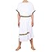 EAWIN Men's Roman Toga Costume with Laurel Wreath - Adult White Halloween Party Outfit