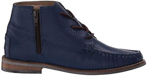 Marc Joseph New York Unisex-Kid's Leather Made in Brazil Chukka Ankle Boot with Laces, blue grainy, 3.5 M US Little Kid | Image 5