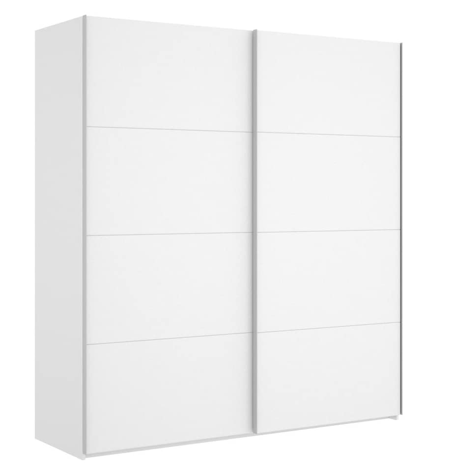 PEGANE Armoire à Portes coulissantes Coloris Blanc Brillant - Longueur 180 x Profondeur 65 x Hauteur 204 cm