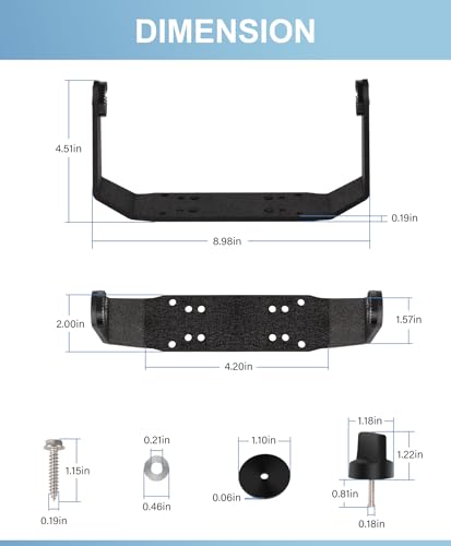 Image of 740149-1 Gimbal Mount - 740184-1 HCCT Cable Collector Tray - 720057-1 Power Cable, Fit for All Humminbird Helix 8 /9 /10 Devices