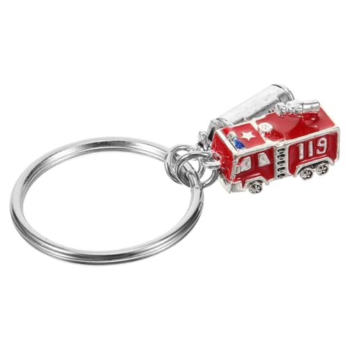 FOMIYES Cute Firefighter Keychain Fireman Keyring Keyring Firefighter Bag Hanging Pendant Decorative Keys Holder