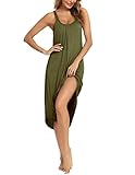 Roojaa Camisón largo sin mangas para mujer, Large