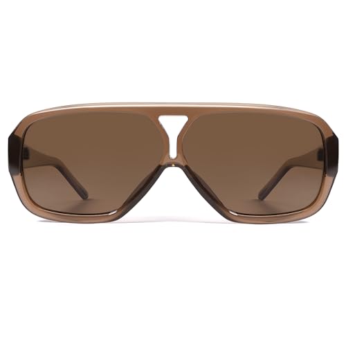 VANLINKER Retro 70s Square Aviator Sunglasses Women Men Trendy Vintage Rectangle Polarized Sunnies VL9792