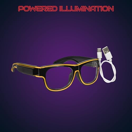 Image of Hookaba LED Jam Shade Party Glasses | Unisex Wireless Light-Up for DJ Night, Live Concerts, Halloween, Birthdays | Neon Specs for Boys, Girls, Kids | Dynamic Colors for Carnival & Clubbing