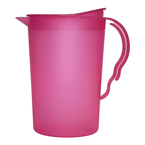 Pichet Tupperware 2 Quart Classic Impression rose fuchsia pour boissons fraîches - 2