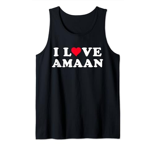 Amo Amaan a juego con la novia y el novio Amaan Nombre Camiseta sin Mangas