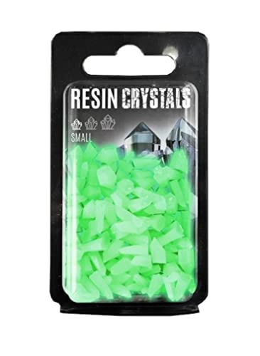 Green Stuff World GSWD-10385 Phosphorescent Resin Crystals, Green, Small Size, 100 Pieces, Diorama...