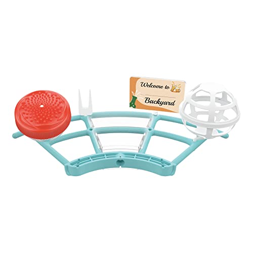 NETVUE by Birdfy Pro Perch - Wider Extension Perch to DIY Add-ons Including Suet Ball Mini Hummingbird Feeder Fruit Holder Jelly Feeder and Welcome Card Ideal for Bird Lover (Blue)
