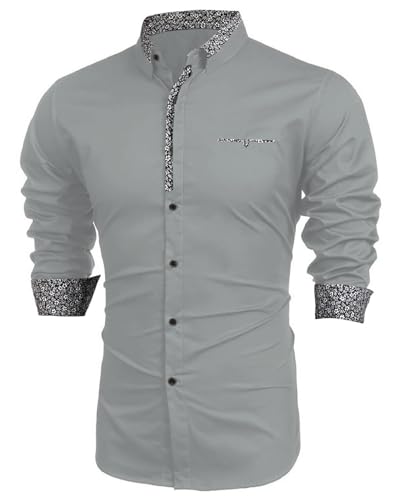 Image of Mens Shirt | Black Cotton Blend Casual | Regular Fit | Full Sleeve | Printed Spread Collar | Solid Plain Style | Summer Office Wear | Stylish Shirt for Men