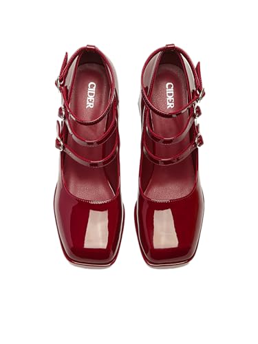 CIDER Chunky Heeled Mary Jane Shoes