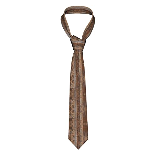 HAZURE Cravate en bois marron pour homme, cravates formelles en soie, cravate réglable pour affaires, fête de mariage, Noir , taille unique