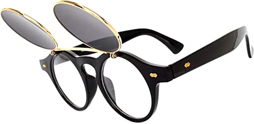 Image of OWL Steampunk Vintage Retro Round Circle Gothic Hippie Colored Plastic Frame Sunglasses Colored Lens