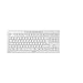 CHERRY STREAM KEYBOARD TKL, Wired Keyboard without Numeric Keypad, UK Layout (QWERTY), Quiet Keystrokes, Unique Typing Experience, White-Grey