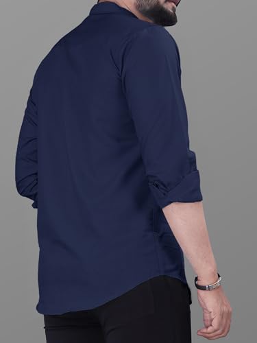 Image of Noble Monk Men's Pure Cotton Regular Fit Formal Shirt |Full Sleeve Men's Shirt