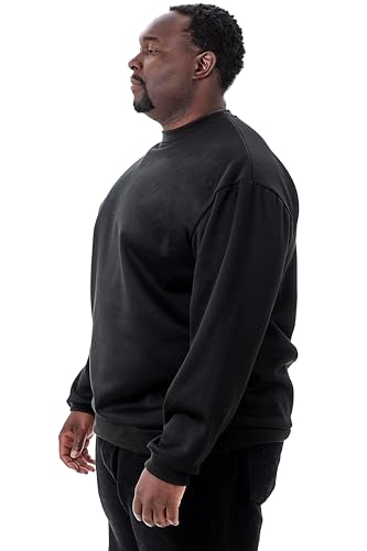 JC DISTRO USA-made Men's Big Size Mid-Weight Fleece Hoodie & Crewneck Sweatshirt, Big2XL - Big7XL3