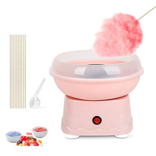 WMLBK Cotton Candy Machine, Cotton Candy Maker Automatic Mini Candy Floss Maker with 10 Cones and Sugar Scoop for children's Birthday, Parties, Children's Day & Christmas Gifts WMLBK Cotton Candy Machine, Cotton Candy Maker Automatic Mini Candy Floss Maker with 10 Cones and Sugar Scoop for children's Birthday, Parties, Children's Day & Christmas Gifts