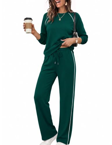 Ekoauer Lounge Sets for Women 2 Piece Matching Outfits Green Medium - image 2
