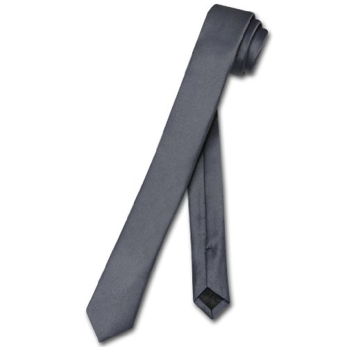 Vesuvio Napoli Narrow NeckTie Extra Skinny CHARCOAL GREY Men's 1.5