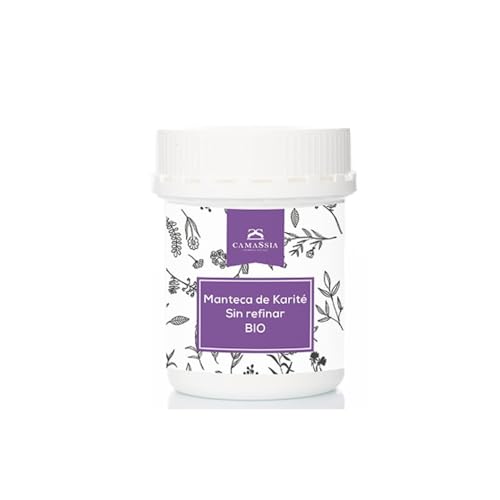 Camassia Manteca de Karité BIO sin refinar | Mantecas y ceras para cosmética | virgen -procedente de agricultura ecológica | 100gr